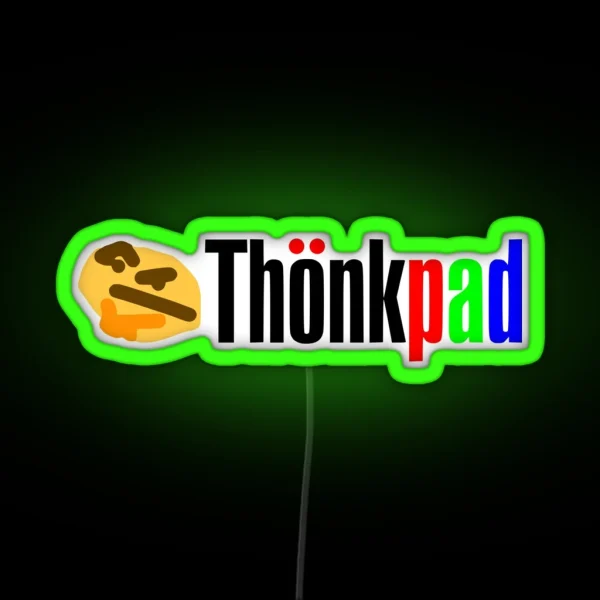 Thinkpad Thonkpad Black Lettering RGB Neon Sign