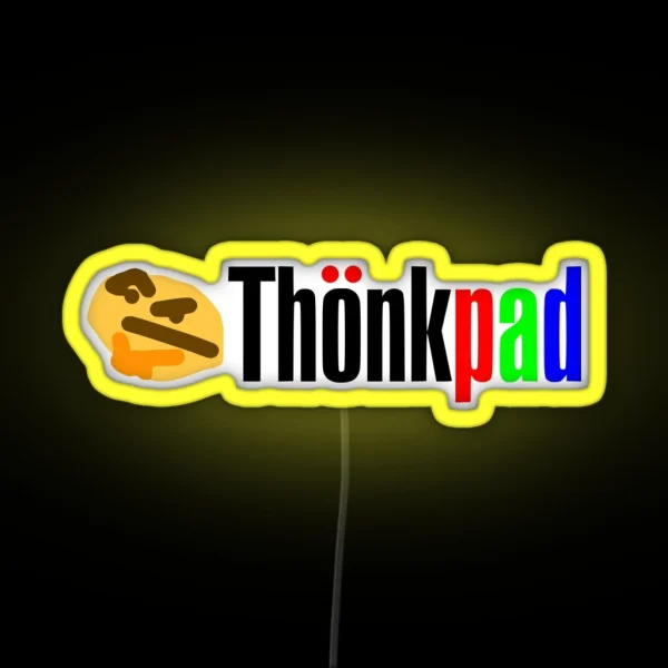 Thinkpad Thonkpad Black Lettering RGB Neon Sign
