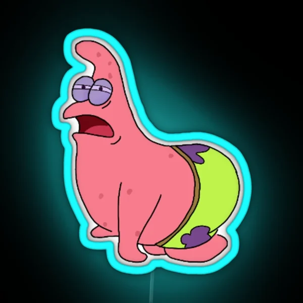 Thirsty Patrick Star RGB Neon Sign
