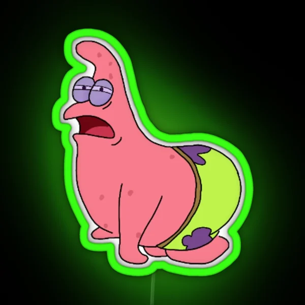 Thirsty Patrick Star RGB Neon Sign