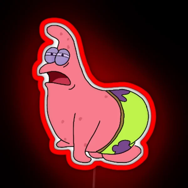 Thirsty Patrick Star RGB Neon Sign