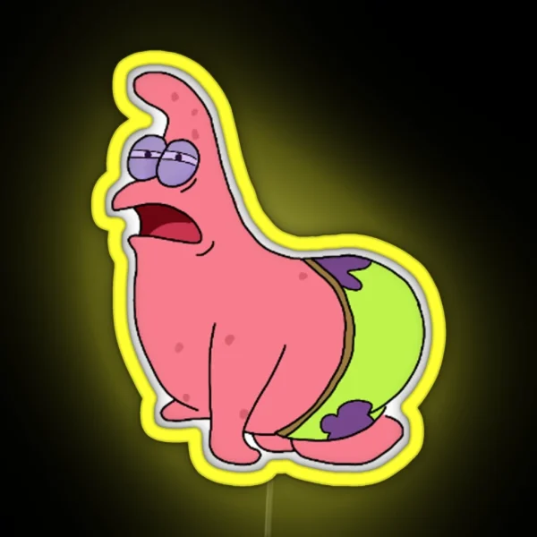 Thirsty Patrick Star RGB Neon Sign