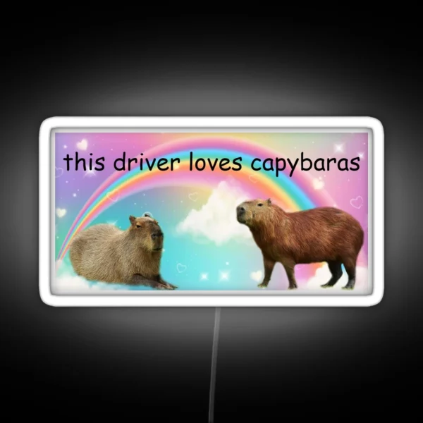 This Driver Loves Capybaras RGB Neon Sign