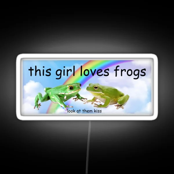 This Girl Loves Frogs Bumper Led RGB Neon Sign