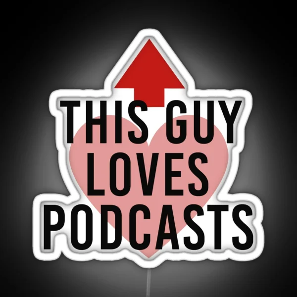 This Guy Podcasting Podcaster Radio Show RGB Neon Sign