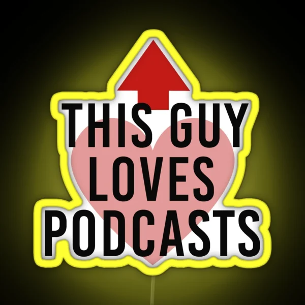 This Guy Podcasting Podcaster Radio Show RGB Neon Sign