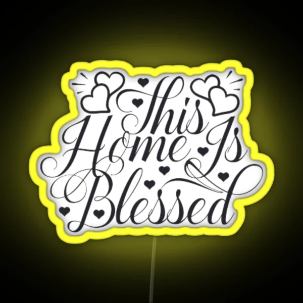 This Home Is Blessed RGB Neon Sign