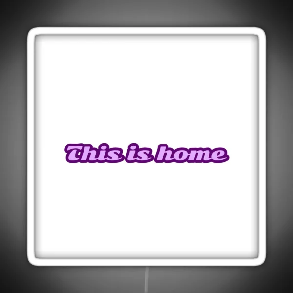 This Is Home Purple RGB Neon Sign