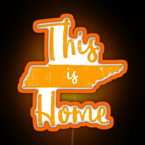 This Is Home Tennessee State Outline RGB Neon Sign
