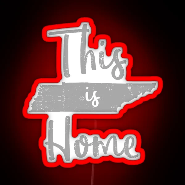 This Is Home Tennessee State Outline RGB Neon Sign