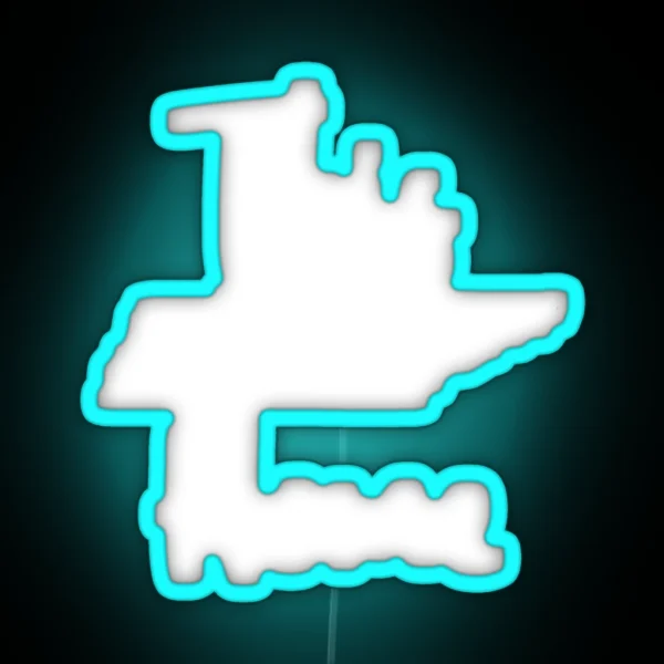 This Is Home Tennessee State Outline RGB Neon Sign