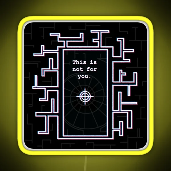 This Is Not For You Black Version House Of Leaves RGB Neon Sign