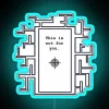 Neon house of leaves sign in white, not for you