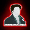 Neon sign with colorful, vibrant letters spelling out 'Killer Bella' in bold, red font on a sleek, RGB display background.