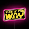 Neon Pink Sign with RGB Lighting Effect
