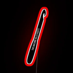 This Machine Kills Facists Crochet RGB Neon Sign