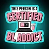Individual struggling with addiction, represented by an RGB neon sign.