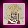 Archbishop Thomas Becket, Martyred Archbishop of Canterbury in a Neon Sign