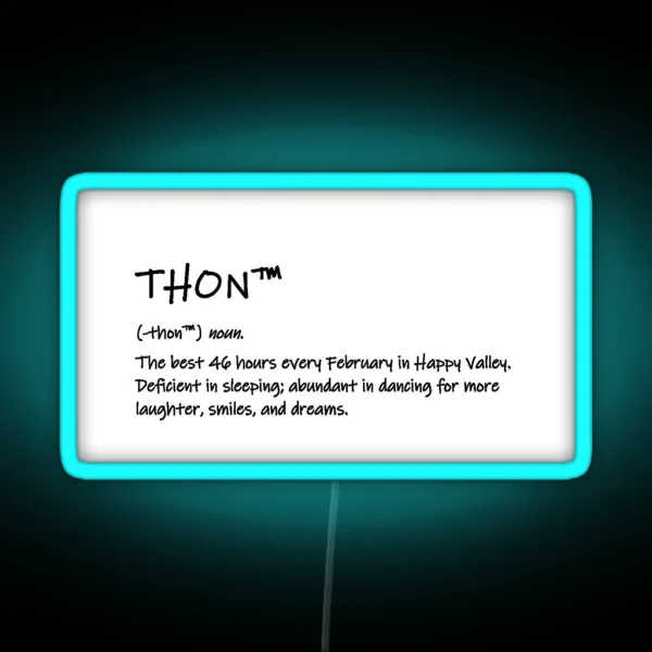 THON Definition RGB Neon Sign