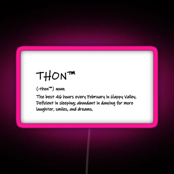 THON Definition RGB Neon Sign