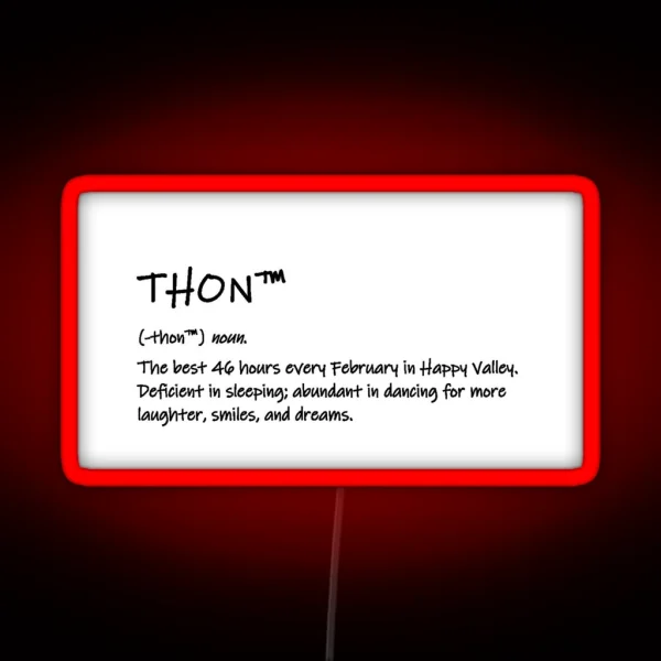 THON Definition RGB Neon Sign