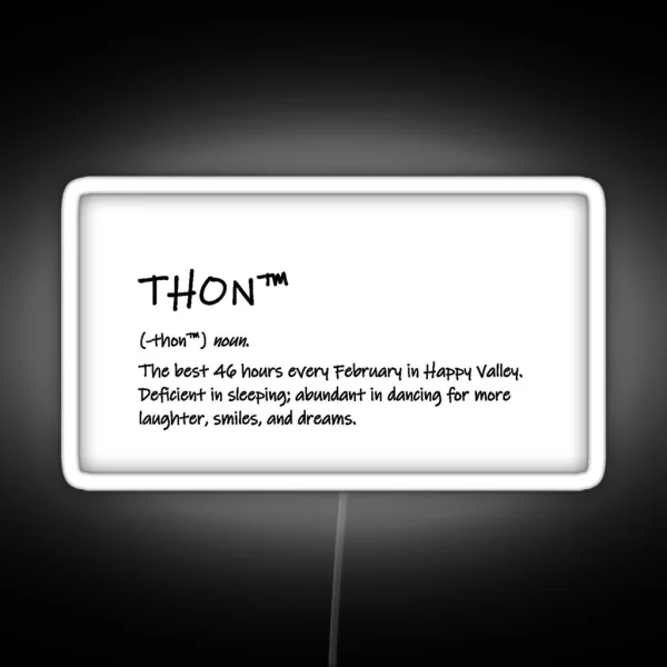 THON Definition RGB Neon Sign