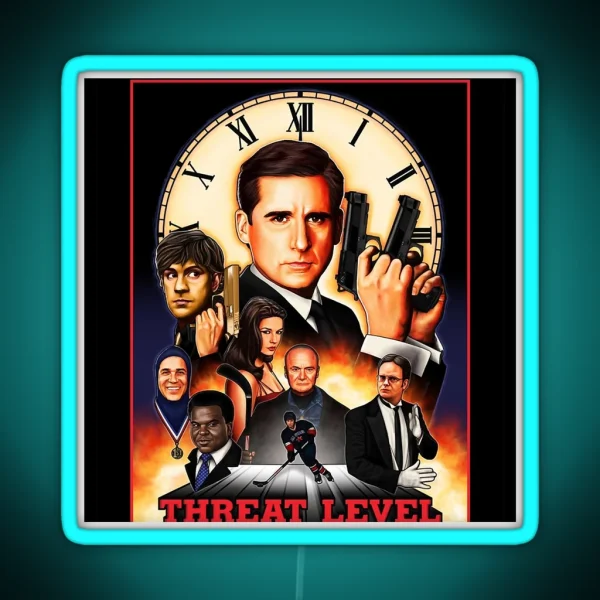 Threat Level Midnight Chiffon Top RGB Neon Sign