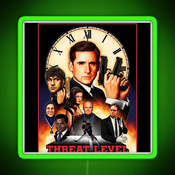 Threat Level Midnight Chiffon Top RGB Neon Sign
