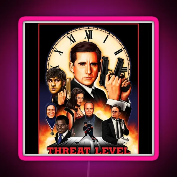 Threat Level Midnight Chiffon Top RGB Neon Sign