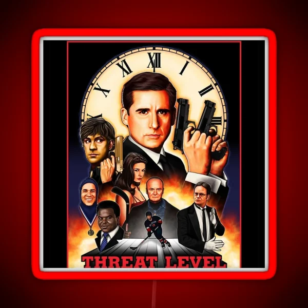 Threat Level Midnight Chiffon Top RGB Neon Sign