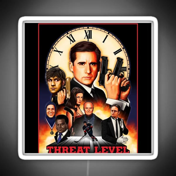 Threat Level Midnight Chiffon Top RGB Neon Sign