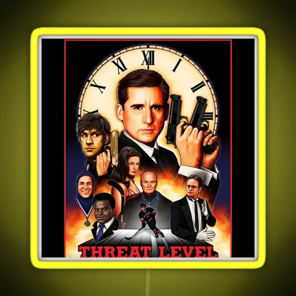 Threat Level Midnight Chiffon Top RGB Neon Sign