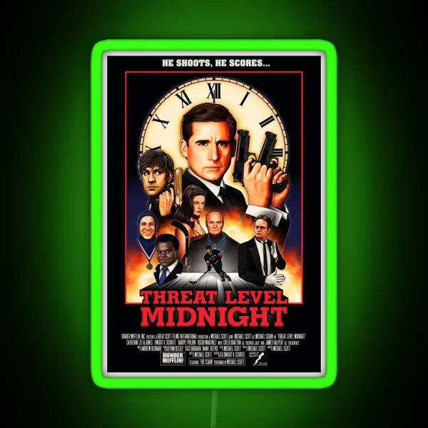 Threat Level Midnight Classic Led RGB Neon Sign