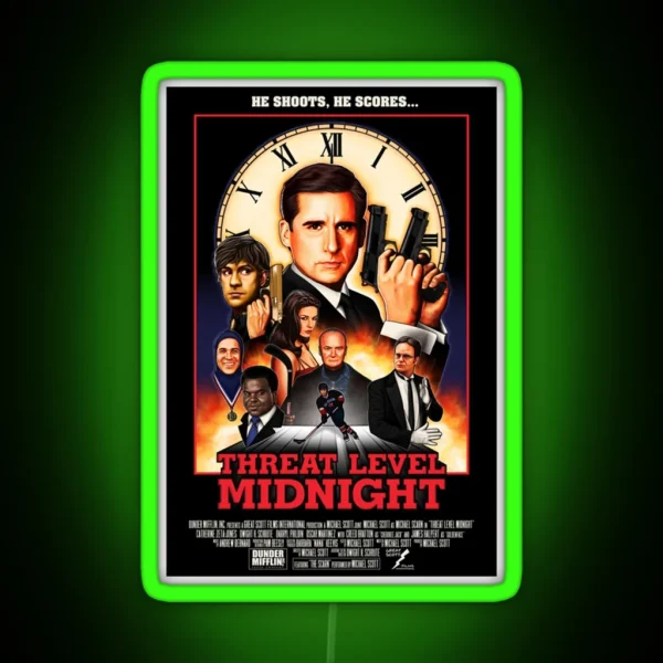 Threat Level Midnight Classic Led RGB Neon Sign