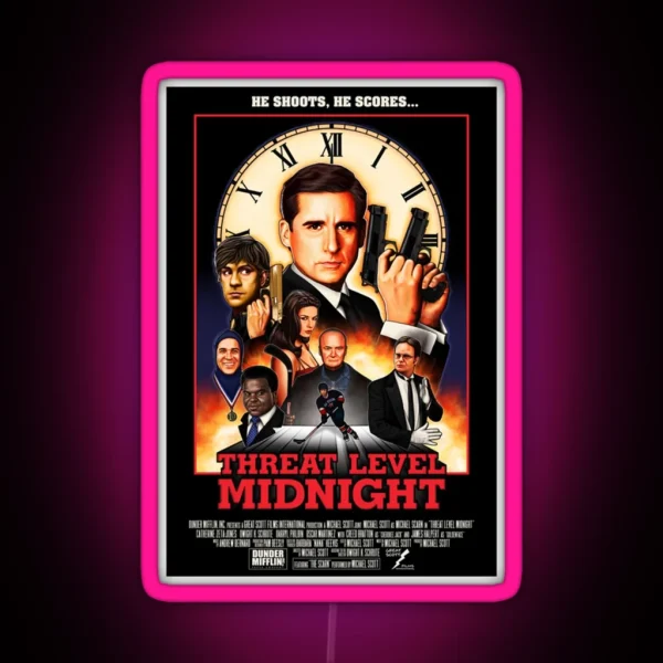 Threat Level Midnight Classic Led RGB Neon Sign