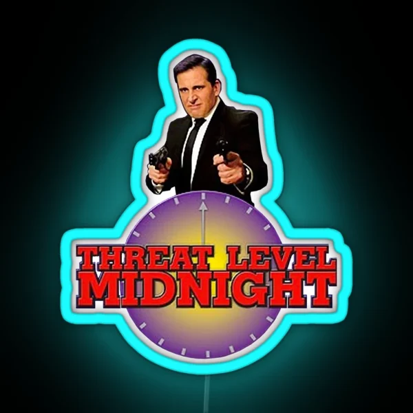 Threat Level Midnight Classic RGB Neon Sign