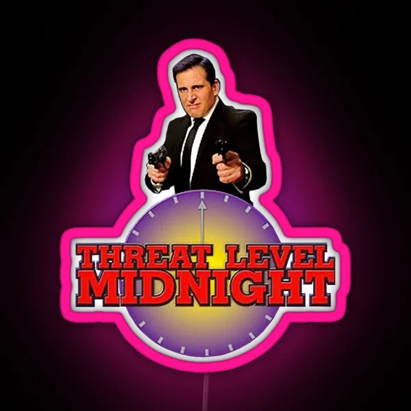 Threat Level Midnight Classic RGB Neon Sign