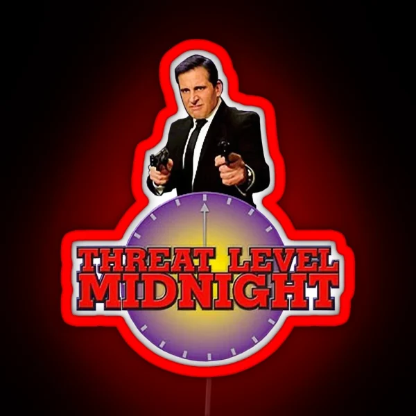 Threat Level Midnight Classic RGB Neon Sign