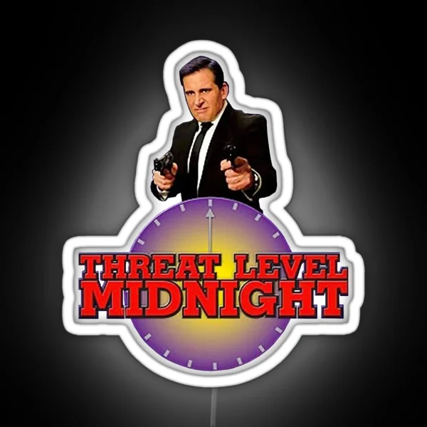 Threat Level Midnight Classic RGB Neon Sign
