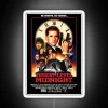 Neon Threat Level Midnight sign in bright RGB colors.