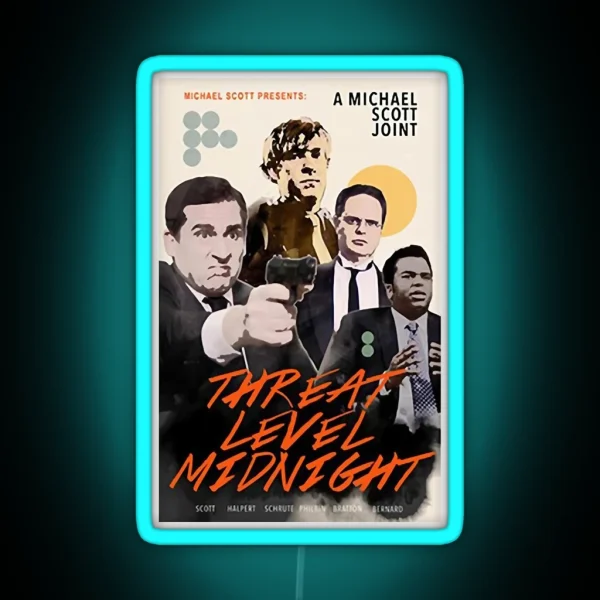 Threat Level Midnight Classic RGB Neon Sign