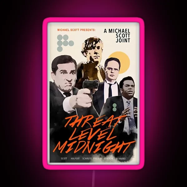 Threat Level Midnight Classic RGB Neon Sign