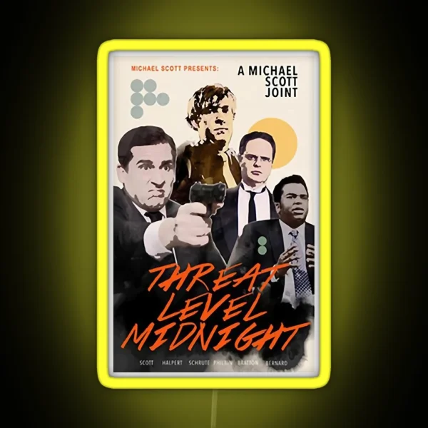 Threat Level Midnight Classic RGB Neon Sign