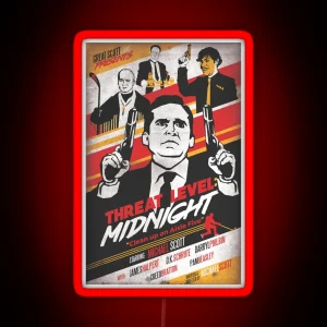 Threat Level Midnight Clean Up On Aisle Five RGB Neon Sign