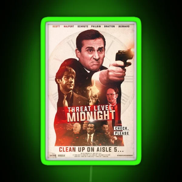 Threat Level Midnight Movie RGB Neon Sign