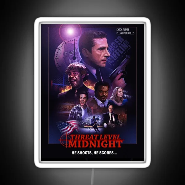 Threat Level Midnight Poster RGB Neon Sign