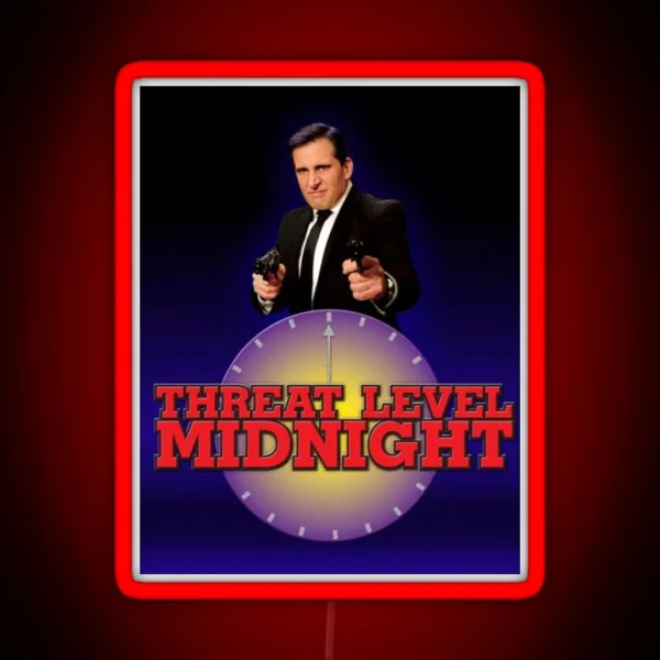 Threat Level Midnight Pt 2 RGB Neon Sign