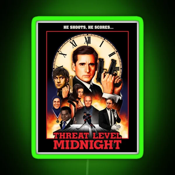 Threat Level Midnight RGB Neon Sign