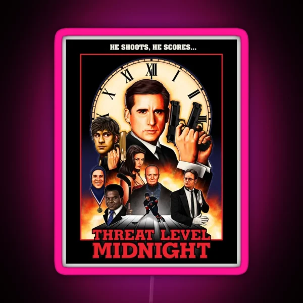 Threat Level Midnight RGB Neon Sign