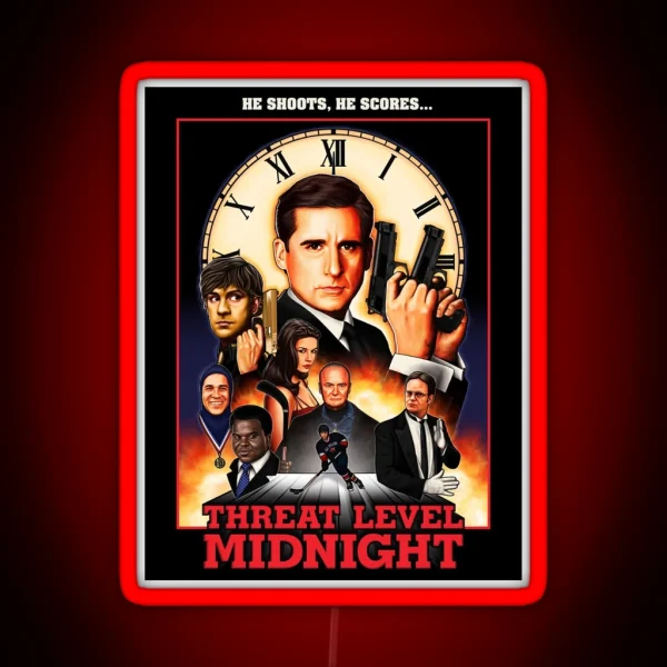 Threat Level Midnight RGB Neon Sign